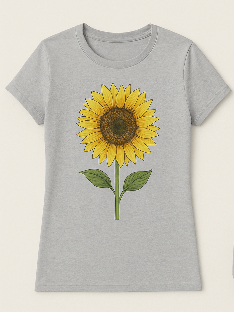 “Sunshine Soul” Sunflower Graphic Tee – Short & Long Sleeve Options