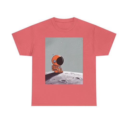 Astronaut Unisex Heavy Cotton Tee - Space Adventure Graphic T-Shirt